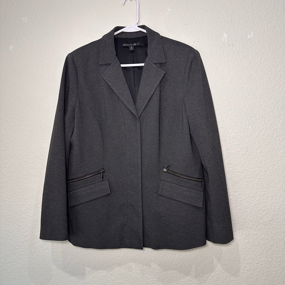 Lafayette 148 New York‎ Charcoal Blazer Women's 14